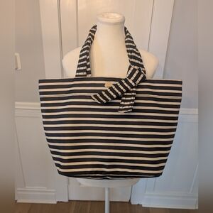 Kate Spade Navy & White Striped Shoulder Bag